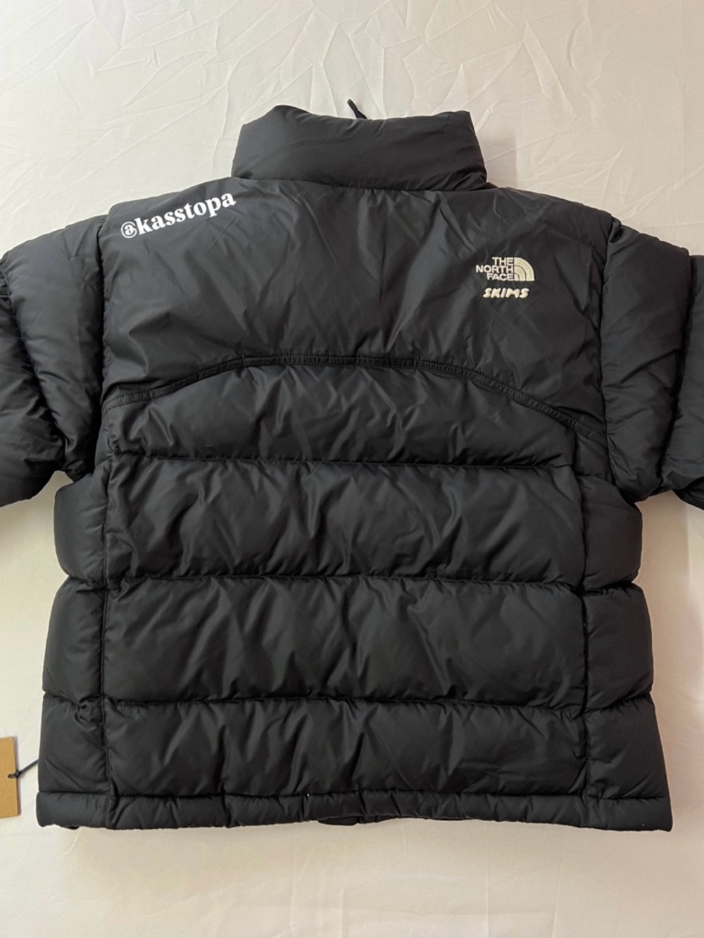 SKIMS x TNF The North Face Puffer 2000 Nuptse Jacket Coat Onyx Black - Picture 3 of 6